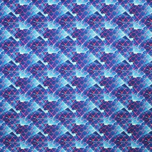 Net on Waves Printed Spandex | Blue Moon Fabrics