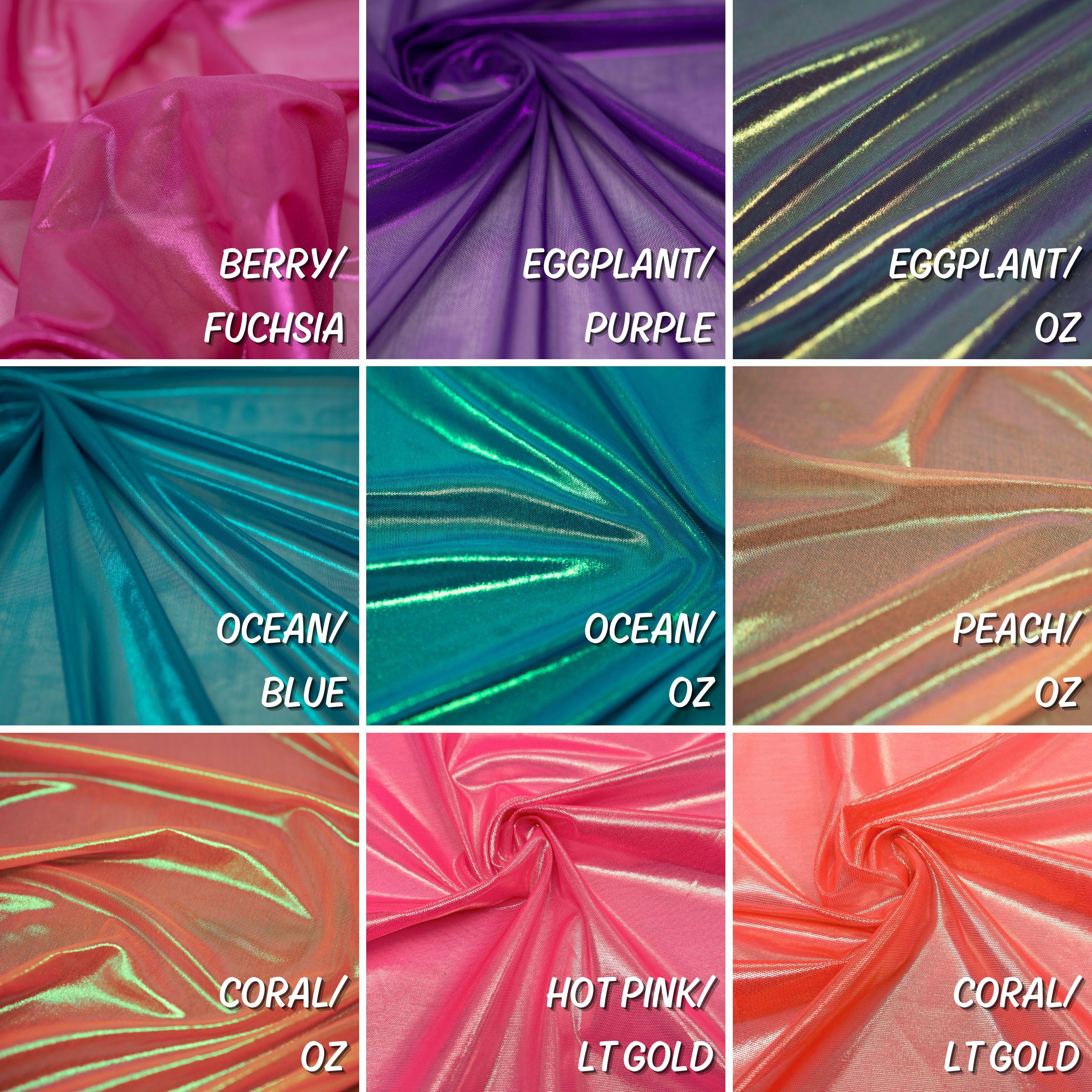 Ultrasheen Foiled Power Mesh Fabric | Blue Moon Fabrics - Etsy