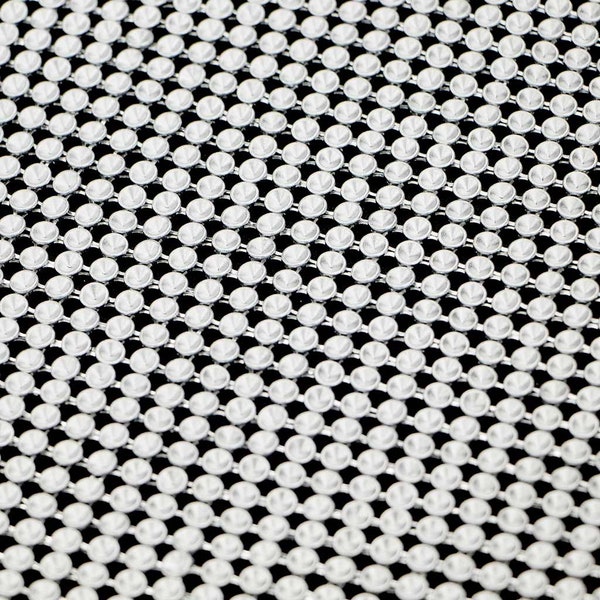 Cupped Aluminum Scale Mesh Fabric | Blue Moon Fabrics