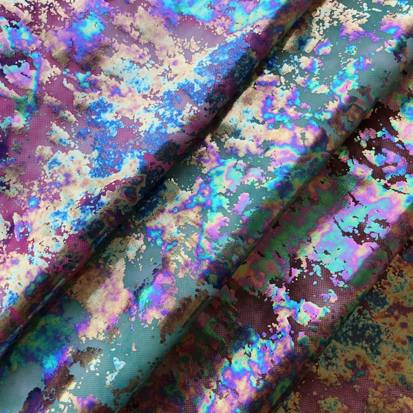 Dancing Music Foil Printed Spandex | Blue Moon Fabrics