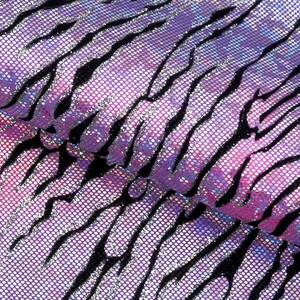 Serengeti Foil Glittered Flocked Stretch Mesh | Blue Moon Fabrics