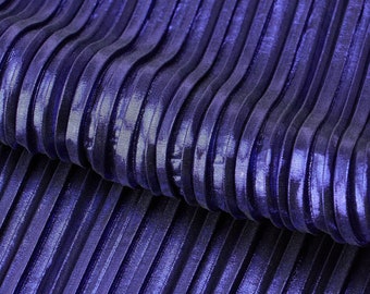 Titanium Pleated Polyester Fabric | Blue Moon Fabrics