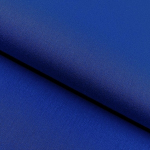 Könnte beinhalten: Nahaufnahme eines glatten, königsblauen Stoffes. Der Stoff ist in der Mitte gefaltet, wodurch die Textur und Farbe sichtbar werden.