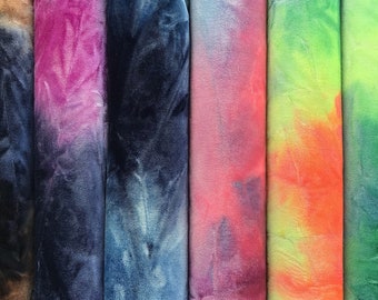Renegade Tie Dyed Stretch Velvet Fabric | Blue Moon Fabrics