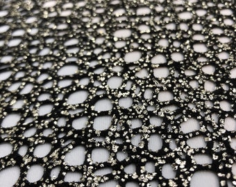 Centerstage Foiled Stretch Netting | Blue Moon Fabrics
