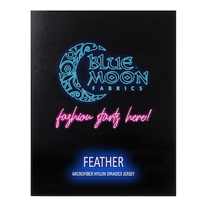 Feder Microfaser Nylon Spandex Jersey Farbkarte | Blauer Mond Stoffe