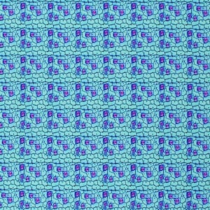 Aquatic Abstract Cells Printed Spandex | Blue Moon Fabrics