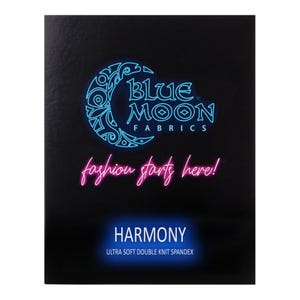 Harmony Ultra Soft Doppelgestrickte Spandex Farbkarte | Blauer Mond Stoffe
