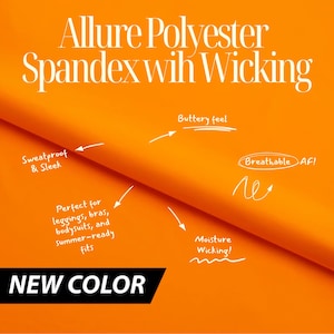 吸湿発散性を備えたアリュールポリエステルスパンデックス – アクティブウェア＆パフォーマンスファブリック | Blue Moon Fabrics