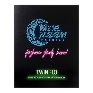 Twin Flo 2-Ton Recycled Polyester & Nylon Spandex Farbkarte | Blauer Mond Stoffe