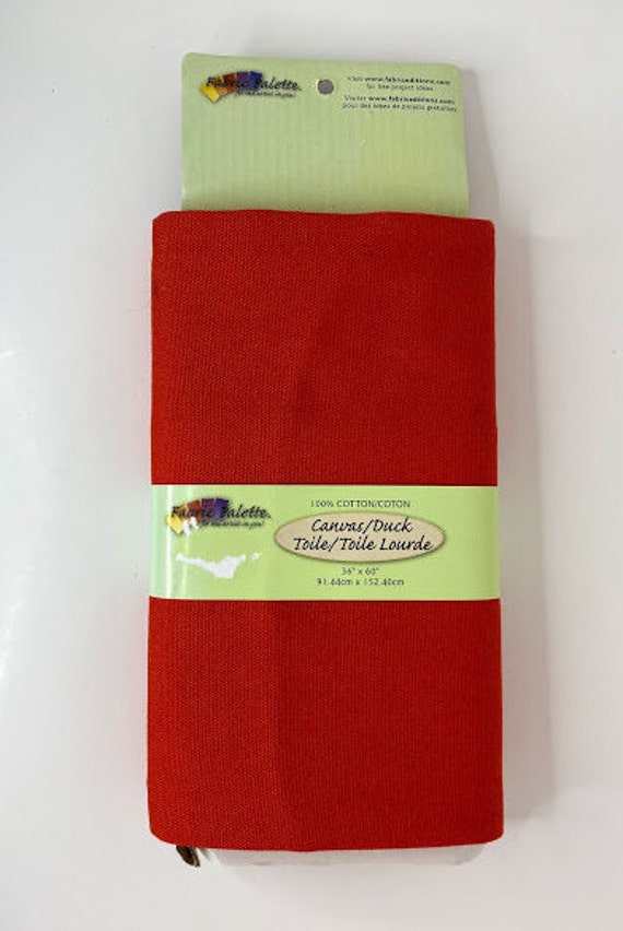 100/% Cotton, Red Canvas Fabric Palette