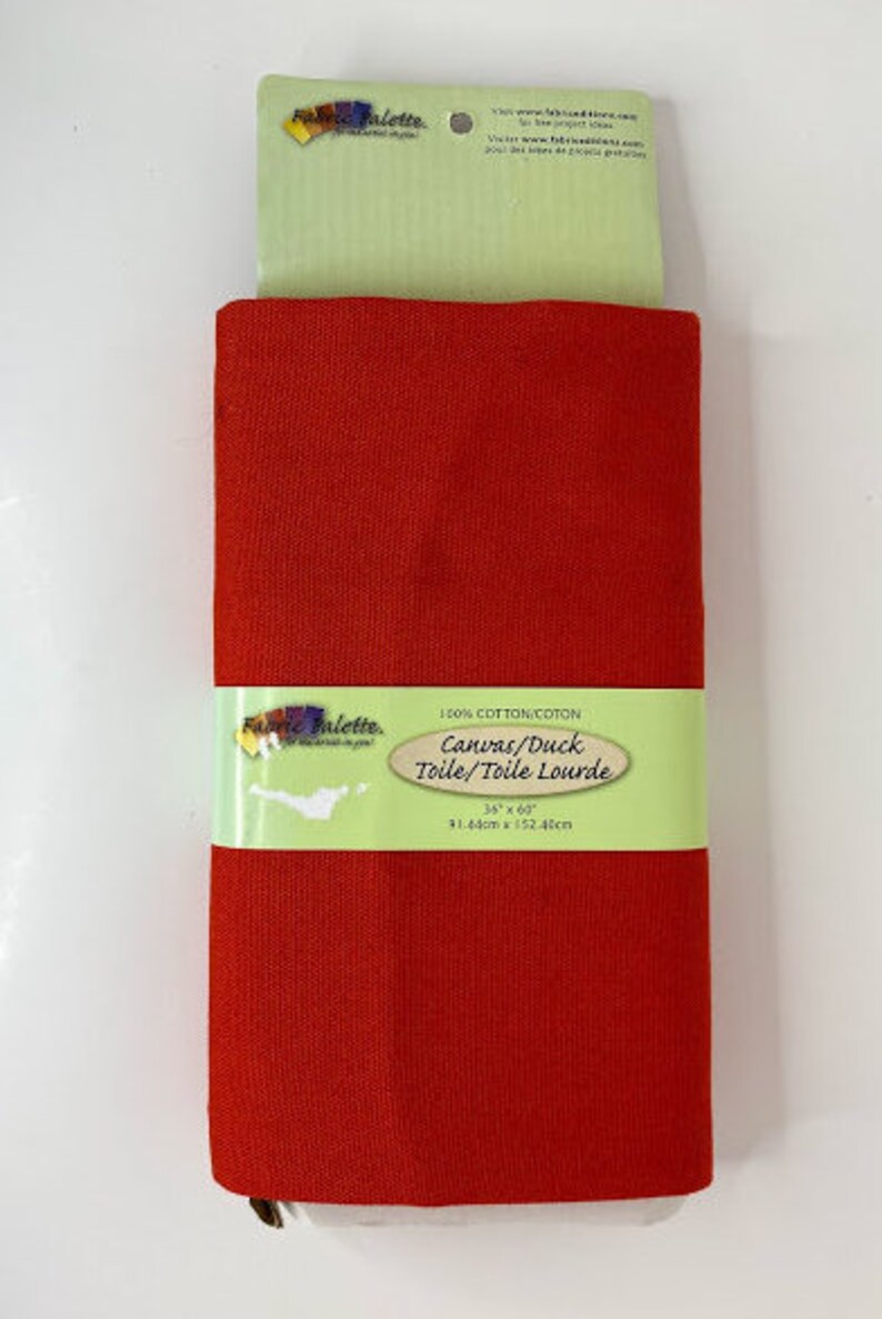 100/% Cotton, Red Canvas Fabric Palette