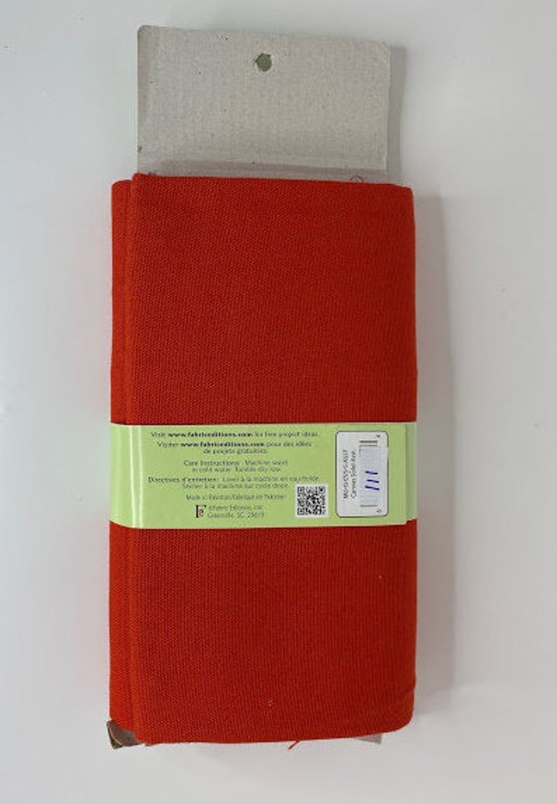 100/% Cotton, Red Canvas Fabric Palette