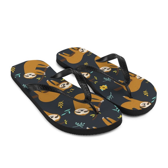 sloth flip flops