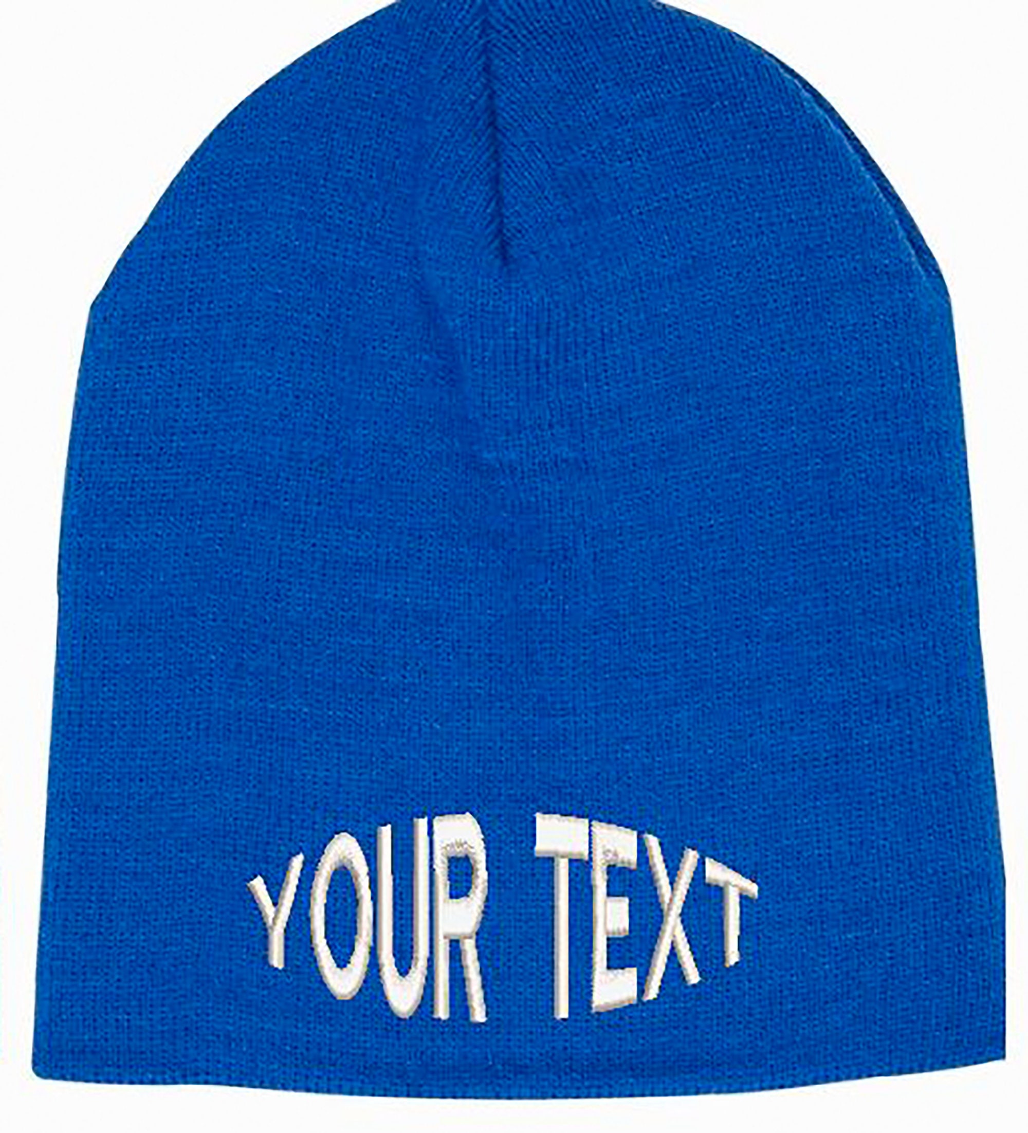 Knit Cap Custom Text Skull Hat | Etsy