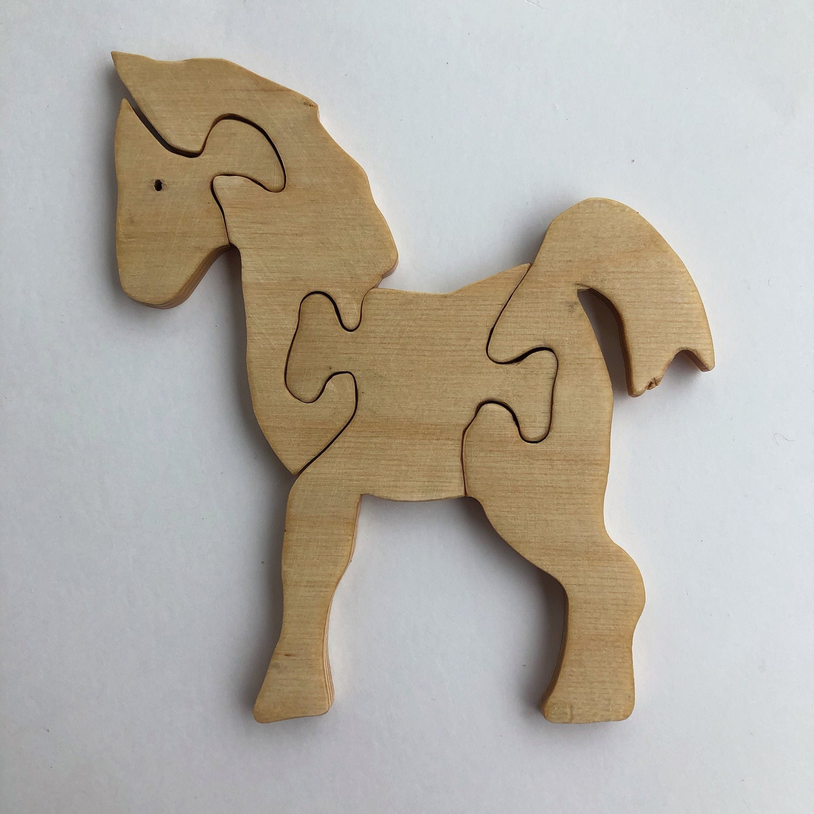 Horse Kids Wood Puzzle Etsy