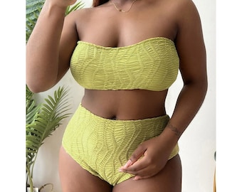 High waisted two clearance piece swimsuit canada