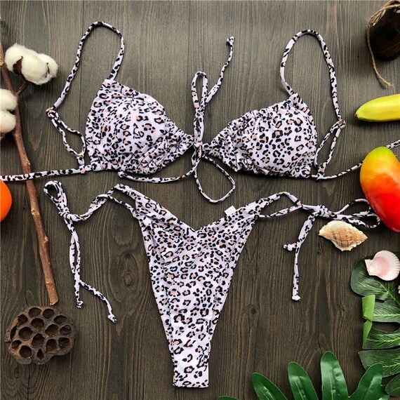 Women's Summer Bikinis Set Solid V-Neck Push Up Swimwear + Flower Print Low  Waist Thong + Cardigan Swimsuit Female Bathing Suit - AliExpress