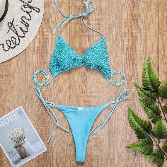 Halter Mini Bikini Swimsuit Women Swimwear - Etsy