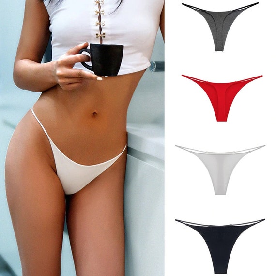 Thin Strap Women Thongs G Strings Plus Size Low Rise T-back Bikini Panties  Underwear Female Lingerie S-XL -  Canada