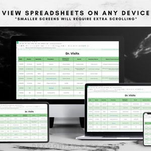 Doctor's Appointment Organizer Google Sheets Autoimmune Diseases Chronic Pain Illnesses Medical History Spreadsheet Digital Download image 5