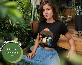 Tiki Birds Dole Whip Date | Bella Canvas 3001 Unisex | Theme Park Hawaiian Shirts | Enchanted Tropical Room | Pineapple Swirl | Park Snacks