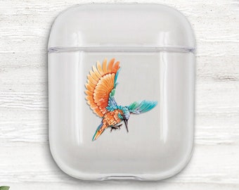 Colorful Colibry Art Bird AirPods 3 Case AirPods Pro Clear Case Cover AirPods 3rd Gen Plastic Case Fits New AirPods Protective Case SD0251