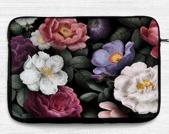 Flowers Laptop Sleeve Laptop Bag Floral Laptop Sleeve 12 inch Laptop Sleeve Leaves 13 inch Laptop Sleeve 15 inch Laptop Sleeve SD0537