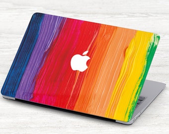 Rainbow Vibrant Macbook 16 Case Macbook Air 13 New Cover Oil Paints Mac Pro 13 Macbook Pro 15 Hard Case Macbook 12 Case Mac Air 11 SD0071