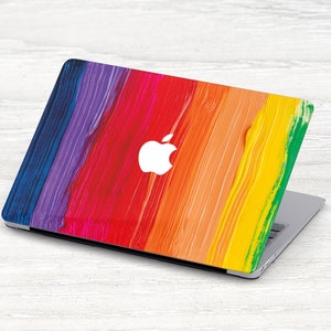 Rainbow Vibrant Macbook Air 13 M1 A2337 Macbook Pro 13 A2338 Macbook 16 Case Oil Paints  Macbook M2 2022 Hard Case Mac Pro 14  SD0071