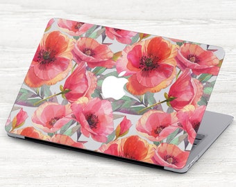 13 Inch Poppy Red Poppies On Laptop Bags for Girls with Handle Lightweight Laptop Briefcase for Men Fits MacBook Air Pro