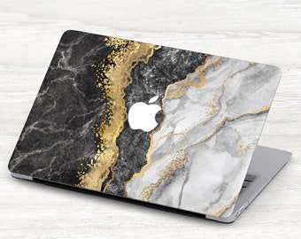 Gold Marble Macbook Pro 16 Case A2141 Macbook Air 13 Case 2022 13 Inch Macbook Pro Cover Black And White Macbook Pro 15 Inch Case SD0200