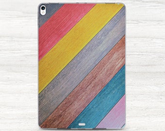 Wood iPad 10.2 Case iPad Pro 12.9 2018 Case Rainbow iPad Pro 10.5 Case Colorful iPad Pro 11.4 Case iPad Air 3 Case iPad Mini 5 Case SD0098