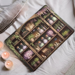 Witch Case for MacBook Air/Pro, Magic Bookcase, Fantasy Design, Case for MacBook M1 M2 M3 M4 (13 14 15 16 inch). DL0112