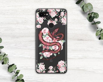 Cadena de móvil para Google píxeles 3 XL cadena de plata Funda Snake con cinta cordel Cadena de móvil para Google píxeles 3 XL cadena de plata Funda Snake con cinta cordel