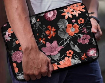 Flowers Laptop Sleeve Floral Laptop Bag Sleeve Pink Flowers Laptop Sleeve 12 inch Laptop Sleeve 13 inch Sleeve 15 inch Laptop Sleeve SD0622