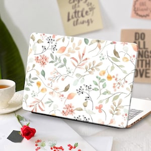 MacBook-hoes met aquarelbloemen, botanische laptopcover, op de natuur geïnspireerde MacBook-skin voor Air & Pro 13 14 15 16 inch, esthetiek boho. DL0131