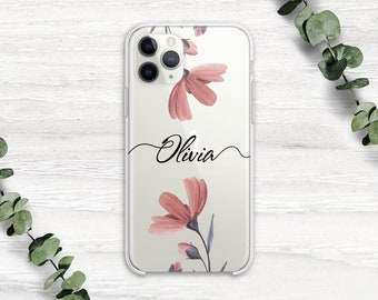 Floral iPhone 13 Case iPhone 13 Pro Max Case Initials iPhone 12 Pro Protective Case Monogram iPhone Xr iPhone Xs Case iPhone 14 Case SD0300