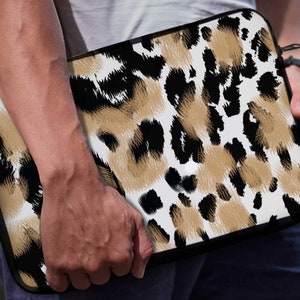 Leopard Print Laptop Sleeve Laptop Bag Animal Skin Laptop Sleeve 12 inch Laptop Sleeve 13 inch Laptop Sleeve 15 inch Laptop Sleeve SD0529