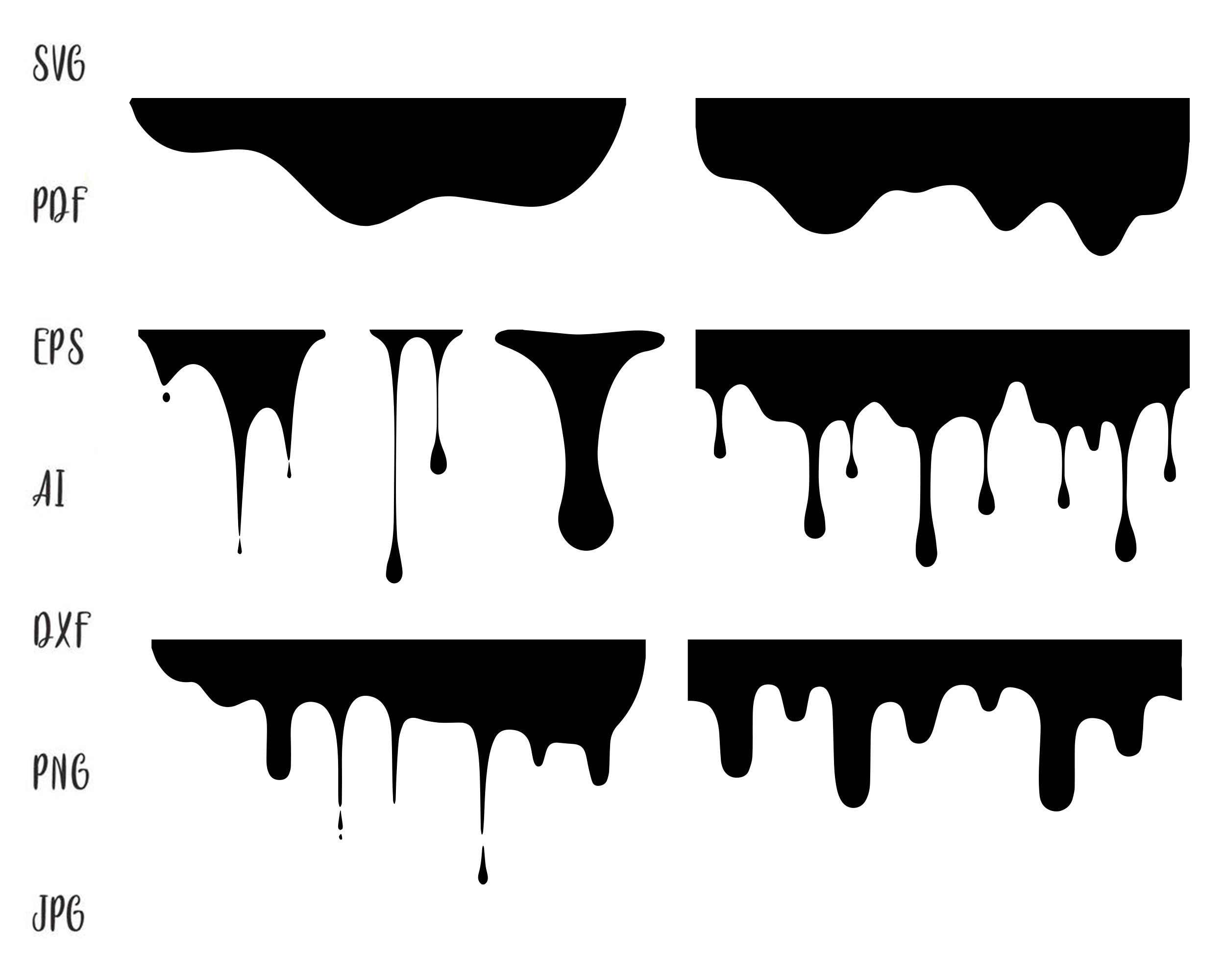 Paint Drips SVG File Paint Art Svg Clipart Blot Svg Dripping Etsy