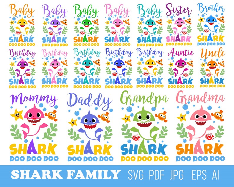 Free Free 158 Family Shark Svg SVG PNG EPS DXF File