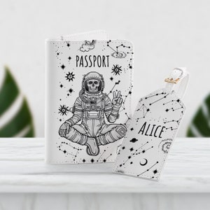 スケルトン ドキュメントオーガナイザー トラベルセット スペース パスポートホルダー 荷物タグ パーソナライズ トラベルセット 荷物タグ パスポートカードホルダー SD0363