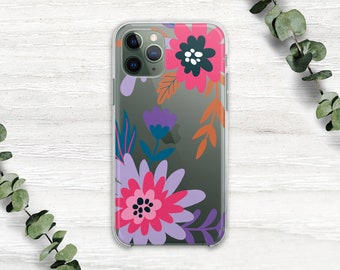 Flowers iPhone 12 Pro Case for iPhone 13 Hard Cover Floral iPhone XR Case iPhone 11 Pro Clear Case iPhone SE 3 2022 iPhone 12 Case SD0574