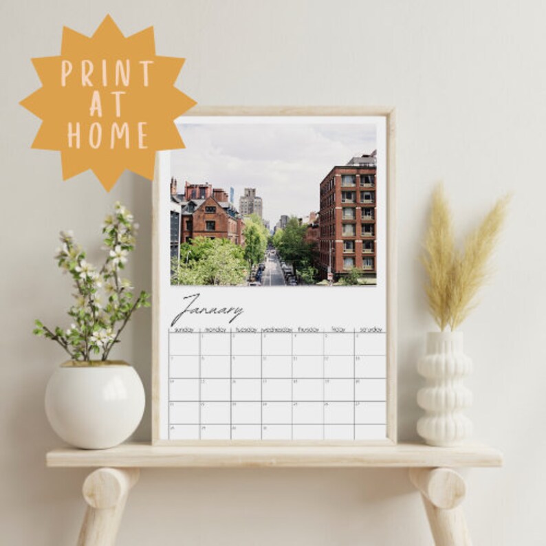 2024 Calendar 2024 Monthly Planner Vertical 2024 Photographic Monthly