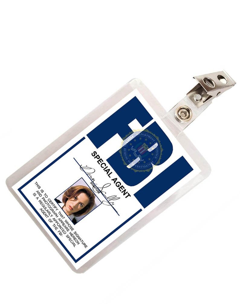 X FILES Dana Scully FBI ID Badge Cosplay Costume Name Tag Prop | Etsy
