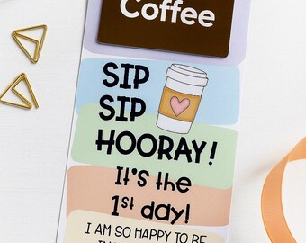 First Day of School Coffee Gift Tag: Teacher Appreciation (Digital Download)