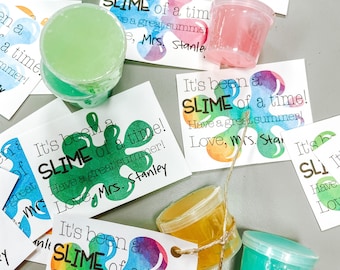 Slime End of Year Gift Tag for Class (Printable) (Instant Download)