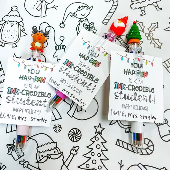 Ink-Credible HOLIDAY student gift tags Christmas