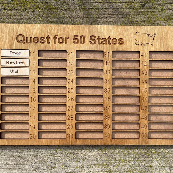 RUN or visit All 50 States, show your accompaniment with this USA count down list