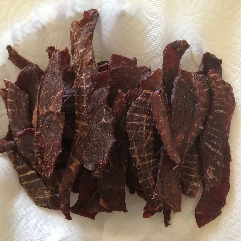 Homemade Smoked Mesquite Beef Jerky Etsy